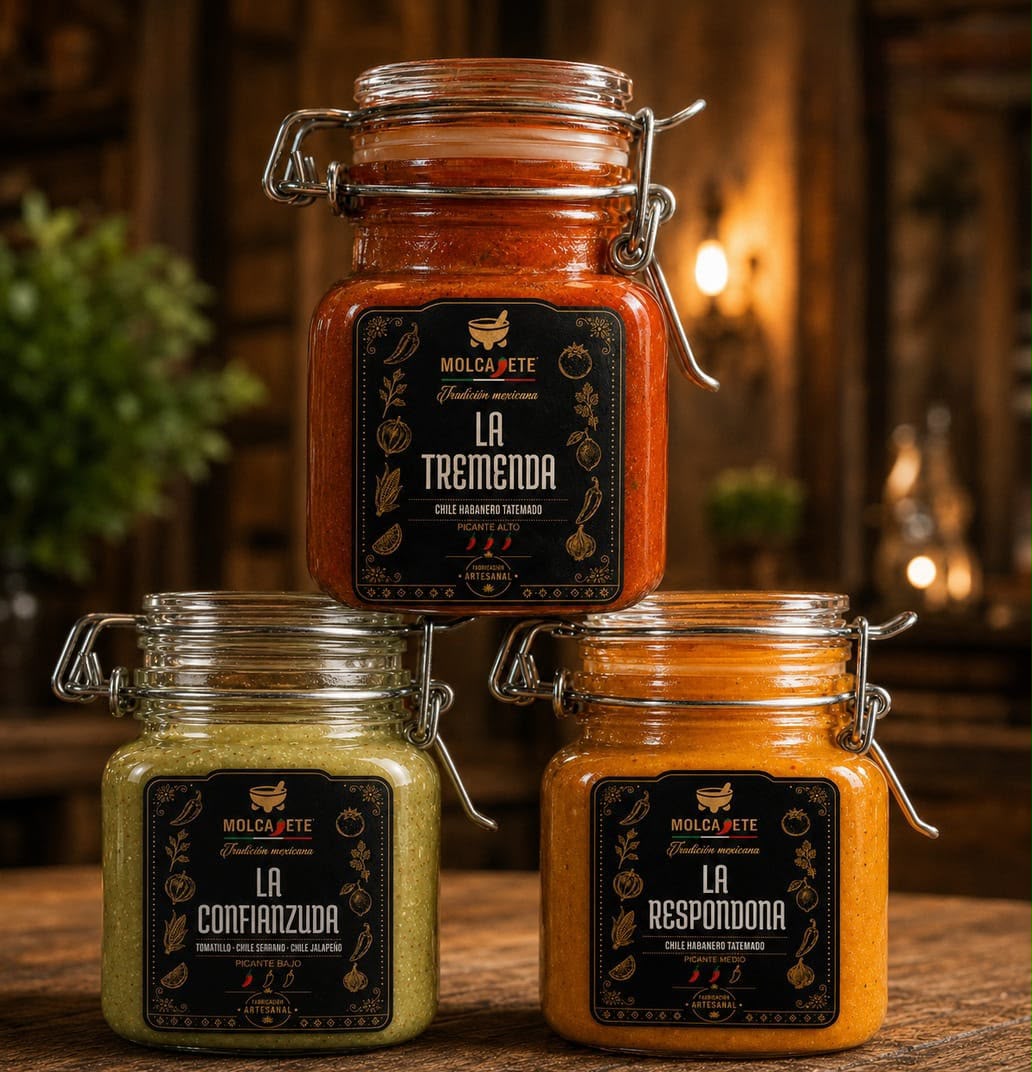 Kit Trilogía - Las 3 salsas Molcajete: La Confianzuda, La Respondona y La Tremenda